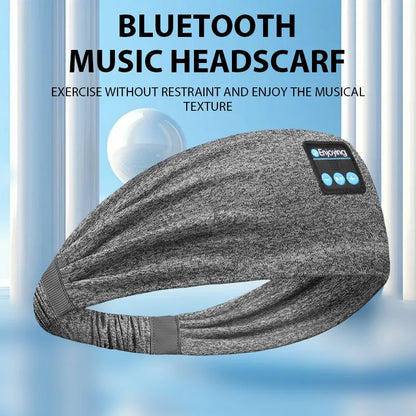 Wireless Bluetooth Headband Sleeping Headphones Sports Earphone/Headscar Music Hat with HD Stereo Speakers Eye Mask  for Side Sl