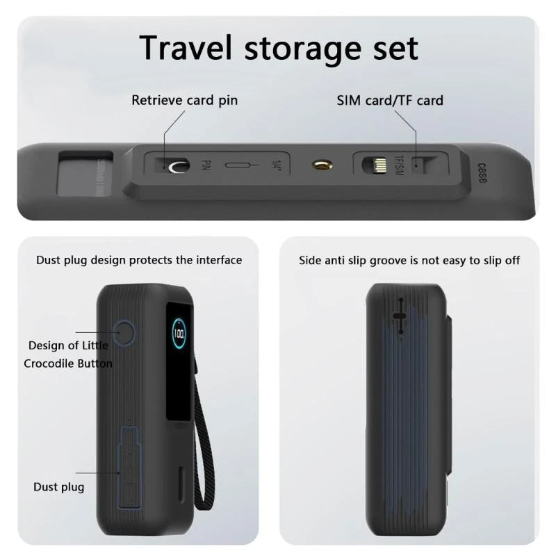 462B Portable Travel Case Storage Bag for 165W Power Banks Protections